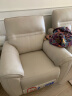 芝华仕（CHEERS）头等舱科技布艺单人沙发奶油风功能客厅躺椅芝华士11217手动白A 实拍图
