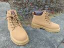 卡帝乐鳄鱼（CARTELO）马丁靴男2025秋冬季工装靴子男休闲高帮男靴英伦厚底黄靴 土黄 42 实拍图