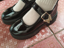 ZCVRR厚底玛丽珍女鞋秋冬新款小皮鞋日系jk配裙子百搭单鞋粗跟乐福鞋 黑色 37 (235mm) 实拍图