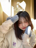 素锦初澜 手套女秋冬季学生可爱卡通毛绒绒加绒加厚冬天手套女生挂脖连指 蓝灰色（店长推荐） 均码通用 实拍图