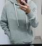 马登工装美式复古连帽卫衣男纯色休闲上衣春季男装外套男士运动帽衫 灰色 S 实拍图