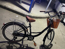 EG7自行车成人女士轻便单车通勤上班变速普通亲子复古男式 尊享【实心胎+不怕扎】变速-黑 24英寸【适合:145-165cm】 实拍图