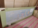 M-CASTLE床围栏婴儿童床上防摔床护栏宝宝床边防掉床挡板防窒息床围挡 冰绿色2.0米/单面装 实拍图