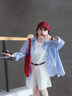妍莉芬（yanlifen）夏季女装2025夏装茶系穿搭衣服一整套装女减龄网红防晒衬衫裙子 亮紫防晒衬衫+白色内搭+白色短裤 L 【100-120斤】 实拍图