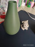 东方泥土 新中式禅意干花插花瓶陶瓷器餐桌摆件客厅电视柜玄关装饰品 T39-04E 玉净瓶 （绿色） 实拍图