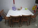 源氏木语 实木岩板餐桌北欧橡木家用吃饭桌子简约长方形餐台 原木色1.2米一桌4椅(椅子Y28S05) 实拍图