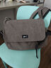 回力斜挎包男款通勤邮差包大容量单肩包男生背包大学生休闲帆布电脑包 灰色【灰色青蛙挂件】 实拍图