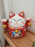吉善缘陶瓷招财猫摆件存钱罐店铺开业礼品收银台红发财猫办公室乔迁装饰 大号招财进宝（存钱罐） 实拍图
