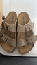 BIRKENSTOCK勃肯德国进口男女款牛皮绒面革软底Arizona双扣拖鞋七夕甄选 女款灰色951303 35 实拍图