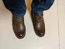 星期六男鞋头层牛皮休闲皮鞋男商务正装鞋复古工装鞋 棕色 39  实拍图