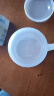 茶花（CHAHUA）牛奶杯子微波炉加热带盖塑料杯儿童中号带把手杯子加厚冷饮奶粉杯 白色带盖 450ml 实拍图