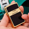 ZORRO 佐罗煤油打火机送男友礼物黄铜创意个性超薄防风定制刻字批发 朴实色块银标准版 实拍图