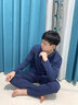 天蚕睡衣男夏季2026年新款80S莫代尔长袖春秋薄款大码家居服礼盒套装 实拍图