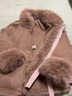 LISCN麂皮绒拼接仿狐狸毛皮草内胆派克服外套女中长款2025新款皮毛一体 摩卡棕 M 105125斤 实拍图