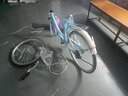 美昱山地自行车男城市自行车学生淑女单车成人实心胎通勤车 芭蕾-豪华版-天空蓝 26寸实心胎【建议160-180cm】 实拍图