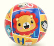 费雪彩印拍拍球儿童迷你皮球1-3岁婴幼儿专用手抓球篮球宝宝玩具球类 全彩印球-狮子（10cm） 实拍图