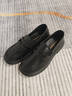 ZHR单鞋女英伦风皮鞋女软平底百搭经典乐福鞋女套脚女鞋 BK10F 黑35 实拍图