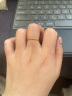 六福珠宝足金编织黄金戒指实心素圈闭口戒计价 B01TBGR0026 约1.23克-11号 实拍图