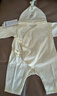 papa爬爬婴儿衣服新生儿连体衣胎帽两件套衣服婴儿服爬服 黄色（适用15-25℃） 52cm 0-1个月 实拍图