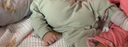Aengbay昂贝 德绒连体衣冬婴儿套头哈衣保暖睡衣打底内衣宝宝衣服秋冬 绿色 66cm 实拍图