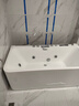 LAISSION【德国】亚克力家用一体无缝独立浴缸恒温冲浪按摩薄边1.3m-1.7米 冲浪按摩浴缸+方形恒温 1.57m 实拍图