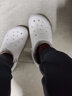 CROCS卡骆驰秋冬新品暖棉洞洞鞋男女秋冬款贝雅暖棉拖鞋|205969 白/浅灰-11H(建议买大一码) 39 (240mm) 实拍图
