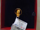 周六福 珠宝女款简约黄金耳环耳饰 计价AA090834 一对 约3.8g  实拍图