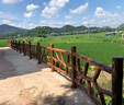 水泥仿木护栏池塘河道仿藤护栏农村混凝土栏杆景观园林仿树纹围栏 咨询定制 实拍图