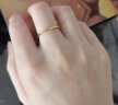 周大福 婚嫁素圈黄金戒指(工费120) 10号 约1.7g EOF1 实拍图