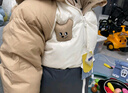 嘟嘟家童装宝宝羽绒服冬季保暖儿童外套冬款男童棉服女童棉袄 奶茶色 80 实拍图