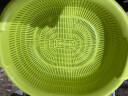 家の物语（KATEI STORY）日本进口厨房沥水洗菜篮塑料洗菜盆水果蔬菜清洗盆碗碟收纳篮 绿色套装（双层） 实拍图