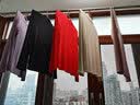 子牧棉麻秋装 女韩版百搭打底衫内搭长袖薄款半高领螺纹T恤上衣8701 冰川蓝半高领 M (建议95-110斤) 实拍图
