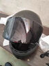 骑克头盔揭面盔MP01全盔QK111 碳纤全盔金色、彩色、黑色透明镜片 C3黑色镜片 均码 实拍图