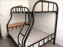 上下铺铁床子母铁艺上下铺双人床上下床高低床小户型铁艺床高低床 白色 上铺宽0.9米下铺宽1.2米 送床板 实拍图