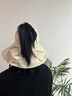 云见森知 遮阳帽子女夏天韩版大沿黑胶太阳帽沙滩防晒帽可折叠凉帽大檐 卡其色 实拍图