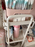 霓峰移动书架带轮落地小推车置物架家用玩具零食收纳架桌面办公桌书柜 4层白大号加厚款【带轮+挂钩*4】 实拍图