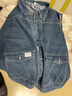 狄帝鲨 牛仔马甲男外套春秋季大码马夹休闲港风潮流ins背心青年无袖坎肩 一木森-Y882-蓝色 4XL 【190-210斤左右】 实拍图
