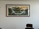 迅典国画山水画鸿运当头挂画客厅装饰画办公室字画风水画沙发背景墙画 D款【流水生财】 实木带框163*83CM（有机玻璃） 实拍图