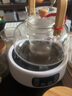 品德坊1300ml耐高温玻璃提梁煮茶壶烧水泡茶养生壶普洱白茶煮茶器家用 方把蒸煮双用壶+T-15白 1300ml 实拍图