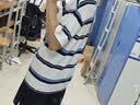 PSO Brand短袖T恤男黑白条纹宽松纯棉半袖女体恤潮牌情侣装夏装 白色 XL 实拍图