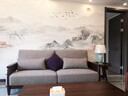 博拉帝新中式水墨山水画护墙板客厅卧室电视背景墙板竹木纤维沙发集成板 3D实心碳晶板(哑光) 实拍图