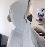COZOK防晒衣服衫女连帽披肩黑胶帽檐透气夏季轻薄冰丝 白色 黑胶帽檐 均码 实拍图