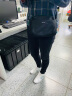 莱夫女包妈咪包帆布中年单肩包时尚休闲简约百搭斜跨包小包 经典黑色 实拍图