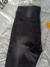 JEEP SPIRIT吉普牛仔裤男修身秋冬季韩版裤子男士微弹小脚裤 黑色加绒 34 实拍图