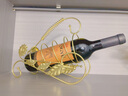 康之润（KANGZHIRUN）铁艺红酒架创意葡萄酒架 红酒架摆件时尚家饰铁艺酒瓶架展示架 太阳-花金色 实拍图