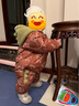 迷你巴拉巴拉男童女童羽绒连体衣冬季婴儿衣服宝宝保暖爬服哈衣 实拍图