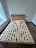 意米之恋实木床多功能北欧双人床厚板带夜灯储物床 框架款 1.5m*2m JX-11 实拍图