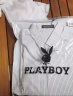 花花公子（PLAYBOY）长袖衬衫男春夏季男士衬衣男条纹商务休闲绅士外套 白条 3XL 实拍图