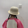 云见森知优雅有型卷边小礼帽女夏天淑女遮阳帽子韩版潮草编渔夫帽出游草帽 米色-卷边小礼帽 实拍图