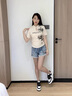 晟霆真皮厚底板鞋女2025春秋新款小白鞋内增高休闲小个子透气运动鞋 7.5cm黑白色 【牛皮】 35 (225mm) 实拍图